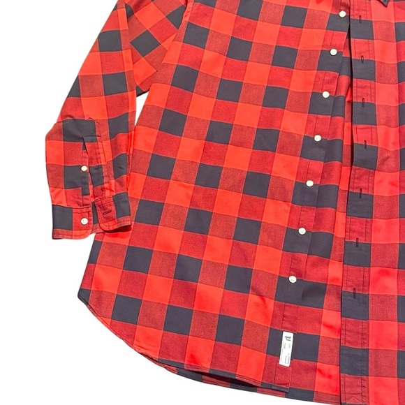 Ralph Lauren Flannel Red Black Checkered Plaid Button Down Shirt Mens Size 3XB - Picture 6 of 9
